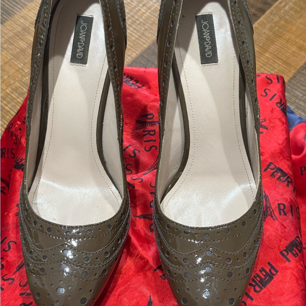 Joan & David Olive Green Heels